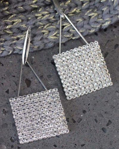 Silver Cubic Zirconia 5MM Square Stud Earrings | Icing US